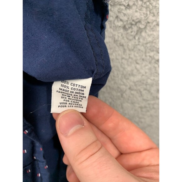 MBX Premium Goods XL/TG Red White Blue Short Sleeve Button Up Shirt 4th of July - Picture 4 of 8